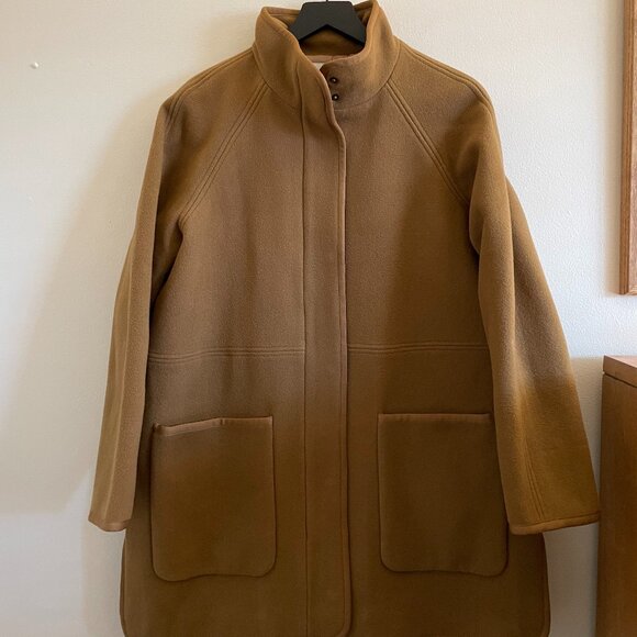 NWOT Madewell Estate Cocoon Coat in Camel - Picture 2 of 12